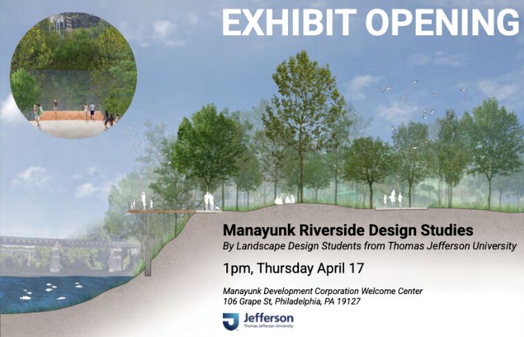 Image highlighting Jefferson's Manayunk Riverside Design Studies Poster